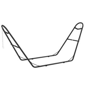 Hammock Stand Portable Adjustable Steel Frame Weather Resistant Black 550 lbs Capacity