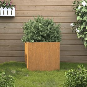 Planter Rusty Corten Steel Medium Durable Planter Rectangular
