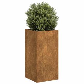 Planter Rusty 15.7"x15.7"x31.5" Weathering Steel
