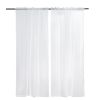 Sheer Curtains, 84 inches Long, 2 Panels Set Sheer White Curtains, Each 52" W x 84" L, Dual Rod Pocket Installation