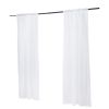 Sheer Curtains, 84 inches Long, 2 Panels Set Sheer White Curtains, Each 42" W x 84" L, Dual Rod Pocket Installation