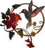 Round Metal Bird Wall Art Decor - Hummingbird Wall Art Silhouette for your patio, garden, and fence Art Decor
