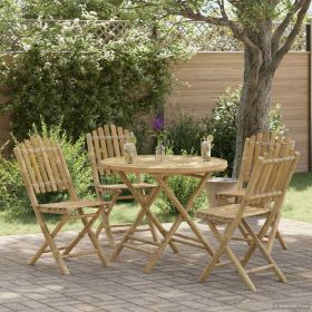 Garden Chair 4 pcs Natural Bamboo