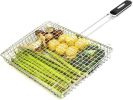 Grill Basket Extra Large,Grill Accessories for Outdoor Grill,Grilling Gifts for Men,Fish Grill Basket, Shrimp Vegetable, Veggie, Barbecue BBQ Rack
