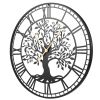 Black Tree of Life Decorative Wall Clock, 27' Non-Ticking Quartz Movement Easy to Read