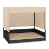 Elevated Wicker Dog House for Small to Medium Breeds
