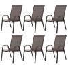4 Piece Patio Chairs, Outdoor Camping Chairs with Breathable Textilene Fabric