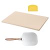 Pizza Stone, 20 x 14 x 0.6 in Rectangular Cordierite Pizza Stone, 1450Fahrenheit Heat-Resistant Cook Stone, Extra Large Baking-Stone with Metal Peel,
