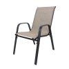 6-Piece Outdoor Dining Chairs Set, Wide Ergonomic Seat, 350 lbs Capacity per Chair, Waterproof & Rust-Resistant Teslin Fabric Metal Frame
