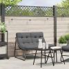 Garden Furniture with Cushion Black 43.31 x 31.89 x 27.95 in