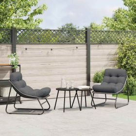 Garden Furniture 2 pcs Black 23.82 x 31.89 x 27.95 in