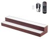 LED Lighted Liquor Bottle Display, 2-Tier 30-Inch Whiskey Rack, Support USB, Illuminated Home Bar Shelf with RF Remote & App Control, 7 Static Colors