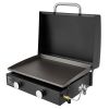 Gas Griddle, 2 Burner Tabletop Griddle, 22 inch Portable Griddles Propane with Lid, Oil Drain Hole & Oil Collection Tray, 2 x 11000BTU Camping Flat To