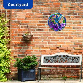Metal Hummingbird Wall Art Decor- Outdoor Wall Art for Patio, Garden and Fence Decorations, Bird Wall Silhouette Indoor