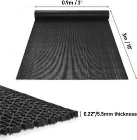 Commercial Drainage Mat Non Slip Drainage Floor Matting 3'x10' Heavy Duty Swimming Pool Mat for Restaurant Kitchen Bathroom Bar Garden Outdoor Wet Are