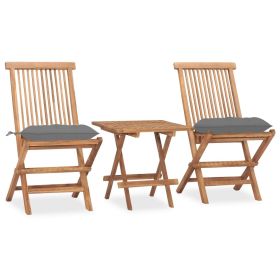 Outdoor Dining Set Teak Fine sanded teak hardwood, 100% polyester