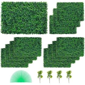 12PCS 24"x16" Grass Wall Panels for 32 SQ Feet, Boxwood Hedge Wall Panels, Artificial Grass Backdrop Wall 1.6"