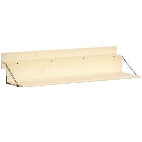 Hanging Balcony Table, Spruce Wood Foldable Railing Bar, Serving Table & Desk, Fits up to 3.9 Inches, Natural