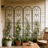 4 Pack Metal Garden Trellis 86.7" x 19.7" Rustproof Trellis for Climbing Plants Outdoor Flower Support Black