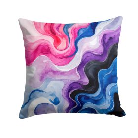 Genderfluid Pride Throw Pillow Machine Washable, Indoor Outdoor Decorative Pillow for Couch, Bed or Patio, 14Hx14W