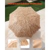 Tiki Umbrella, 8 ft Thatched Patio Umbrella with Tilt, Hawaiian Style Beach Parasol with Durable PP Thatch and 8 Metal Ribs, Grass Pool Umbrellas for