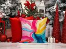 Pansexual Pride Throw Pillow Machine Washable, Indoor Outdoor Decorative Pillow for Couch, Bed or Patio, 14Hx14W