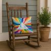 Gay Pride Intersectional Prism Throw Pillow Machine Washable, Indoor Outdoor Decorative Pillow for Couch, Bed or Patio, 18Hx18W