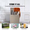 Outdoor Storage Box, 31 Gallon Resin Deck Box, Backyard Outside Toy and Towel Storage Cabinet Waterproof, for Patio Furniture Cushions, Garden Tools,