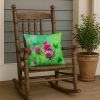 Vermont Red Clover in Watercolor Throw Pillow Machine Washable, Indoor Outdoor Decorative Pillow for Couch, Bed or Patio, 18Hx18W