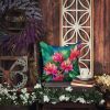 West Virginia Rhododendrons in Watercolor Throw Pillow Machine Washable, Indoor Outdoor Decorative Pillow for Couch, Bed or Patio, 14Hx14W