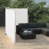 Side Awning Cream fabric, Grey steel frame