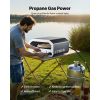 Outdoor Pizza Oven, 16 in Propane Gas Pizza Maker, Portable Pizza-Cooker with Electric Rotation, Thickened Pizza-Stone, Carry Bag, Propane Pizza-Oven