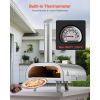 Pizza Oven Outdoor, 12" Pellet Pizza Oven, Portable Pizza-Stove with Built-in Thermometer, Wood Fired Stainless Steel Pizza-Maker, for Backyard, Campi