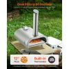 Pizza Oven Outdoor, 12" Pellet Pizza Oven, Portable Pizza-Stove with Built-in Thermometer, Wood Fired Stainless Steel Pizza-Maker, for Backyard, Campi