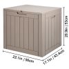 Outdoor Storage Box, 31 Gallon Resin Deck Box, Backyard Outside Toy and Towel Storage Cabinet Waterproof, for Patio Furniture Cushions, Garden Tools,