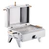 Outdoor Pizza Oven, 13 in Gas Fired Pizza-Maker, Portable Outside Gas Oven with Thickened Cordierite Pizza-Stone, and Built-in Thermometer, Pizza or G