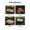 Pizza Stone, 20 x 14 x 0.6 in Rectangular Cordierite Pizza Stone, 1450Fahrenheit Heat-Resistant Cook Stone, Extra Large Baking-Stone with Metal Peel,