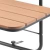 Balcony Hanging Table, 25 x 24 in Folding Balcony Railing Table, Outdoor Balcony Bar Table for Railings, 4-Level Adjustable