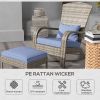 Resin Adirondack Lounger with Ottoman: Comfort Design, Detachable Cushions, & Broad Armrests for Outdoor Relaxation|