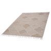 LOOM & LUXE Collection 4X6 Cream /Trellis Indoor/Outdoor Area Rug