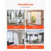 Sheer Curtains, 84 inches Long, 2 Panels Set Sheer White Curtains, Each 42" W x 84" L, Dual Rod Pocket Installation