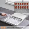 Drop in Ice Chest, 27"L x 18"W x 21"H Stainless Steel Ice Cooler, Commercial Ice Bin with Sliding Cover, 40.9 qt Outdoor Kitchen Ice Bar