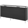 Extra Long Folding Portable Bar Table - Tradeshow Podium Table for Indoor, Outdoor, Party, Picnic, Exhibition, Includes Carrying Case