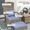 Resin Adirondack Lounger with Ottoman: Comfort Design, Detachable Cushions, & Broad Armrests for Outdoor Relaxation|