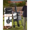 Outdoor Pizza Oven, 12" Pellet Fire Ovens, 2-Layer Pizza Oven Wood Fired, Wood Burning Outdoor Pizza-Oven with 2 Removable Wheels, 1000 F Max Temperat