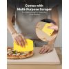 Pizza Stone, 15 x 12 in Rectangular Cordierite Pizza Stone, Extra Large Baking-Stone with Scraper, 0.6 in Thick Heat-Resistant Cordierite, for Kitchen