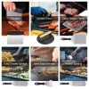 31Pcs Griddle Accessories Kit Flat Top Grill Accessories For Camp Chef with Spatulas Griddle Press Basting Cover Spice Shakers Vegetable Forks Steel S