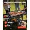 Gas Griddle, 2-Burner Flat Top Grill, 28 inch Grill Plate Foldable Propane Griddle with Wheels, 30000 BTU Outdoor Flat Top Grills for Pan-Frying, Gril