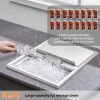 Drop in Ice Chest, 24"L x 18"W x 13"H Stainless Steel Ice Cooler, Commercial Ice Bin with Sliding Cover, 40.9 qt Outdoor Kitchen Ice Bar