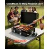Gas Griddle, 2 Burner Tabletop Griddle, 22 inch Portable Griddles Propane with Lid, Oil Drain Hole & Oil Collection Tray, 2 x 11000BTU Camping Flat To
